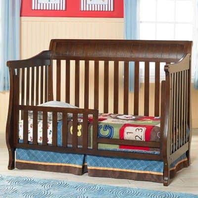 Andover Convertible Guard Rail, Chocolate