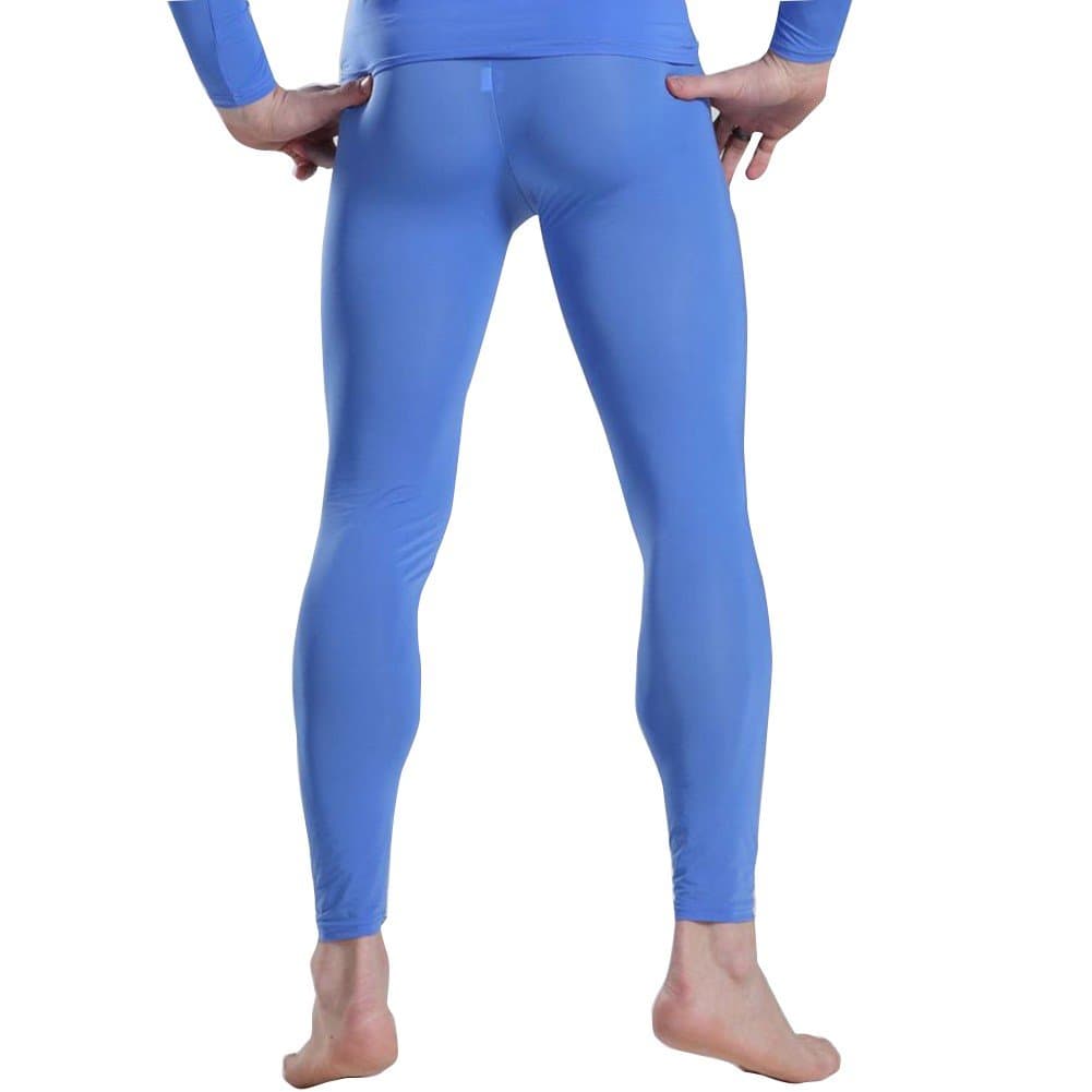 iiniimMens Thin Ice Silk Compression Baselayer Thermal Long Johns Underwear