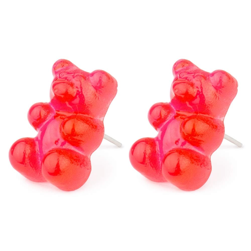 Stud Earring Gummy Bear Made With Acrylic & Iron by JOE COOL