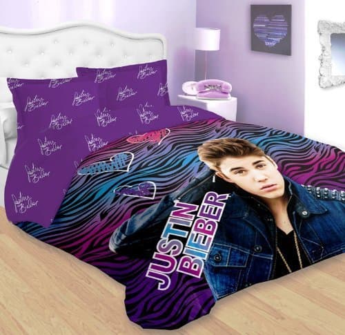 Justin Bieber "Zebra" Comforter Set Full/Double Size 3pc