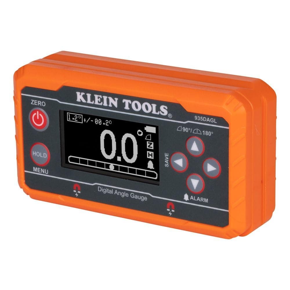 Klein Tools 935DAGL Digital Level Angle Finder with Programmable Angles, Measures 0-90 and 0-180 Degree or Dual Axis Bullseye Ranges