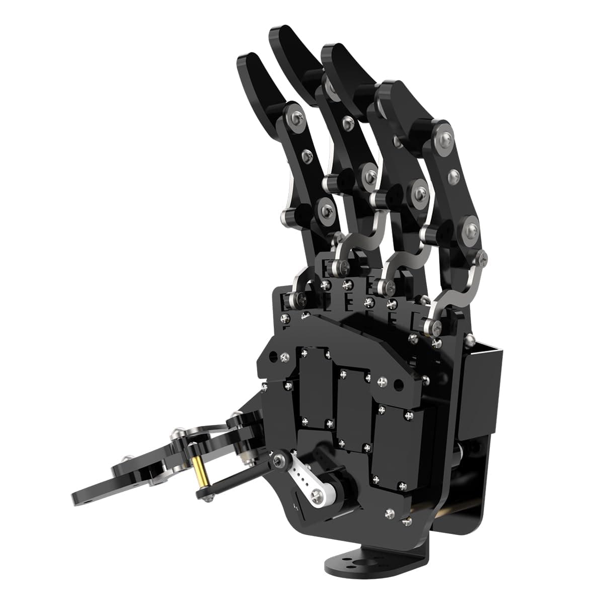 Robot Hand Five Fingers Solely Movement Bionic Robot Mechanical Arm DIY, Left Hand