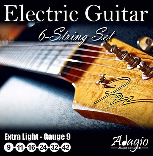Pro ELECTRIC GUITAR Strings - Gauge 9 - Extra Light Nickel 9-42 String Pack/Set Ball Ends .009 - .042