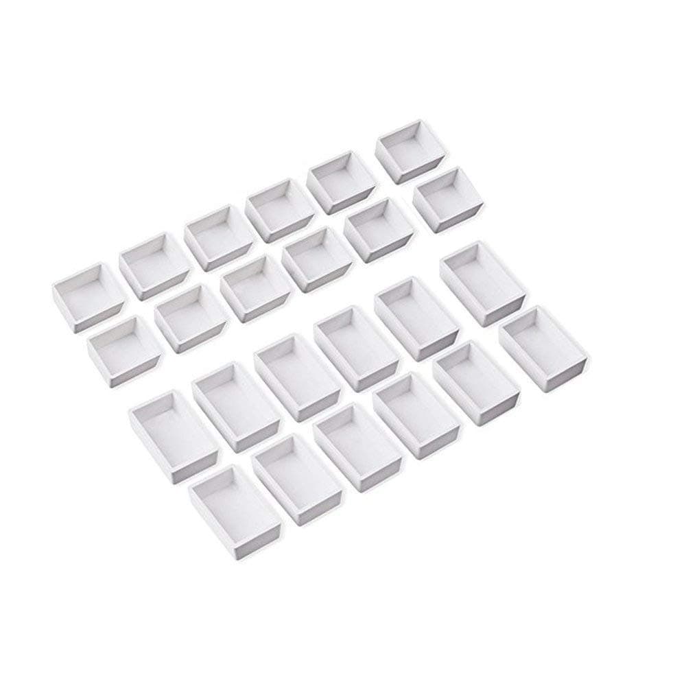 Plastic Empty Watercolor Paint Pans 12 Pcs Full Pans and 12 Pcs Half Pans