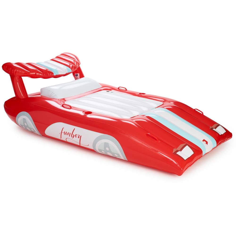 FUNBOY Giant Inflatable Red Sports Car Pool Float, Luxury Float for Summer Pool Parties and Entertainment