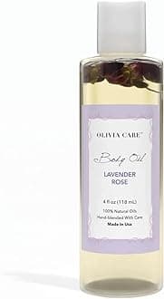 Olivia Care Body Oil Lavender Rose Vegan & Natural Perfume Oil For Women | Hydrating After Bath Oil- Infused with VITAMIN E, K & Omega Fatty Acids - Reduce Dry Skin, Anti-Aging (Lavender Rose)