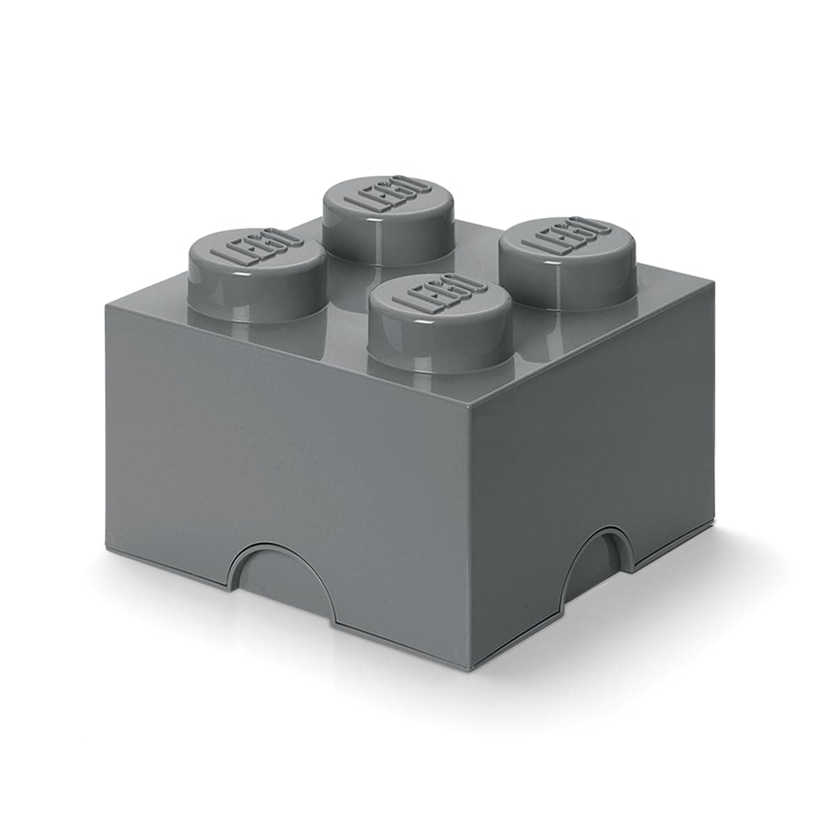 Room CopenhagenLego Brick 4 Knobs, Stackable Storage Box, 5.7 l, Dark Stone Grey, One Size
