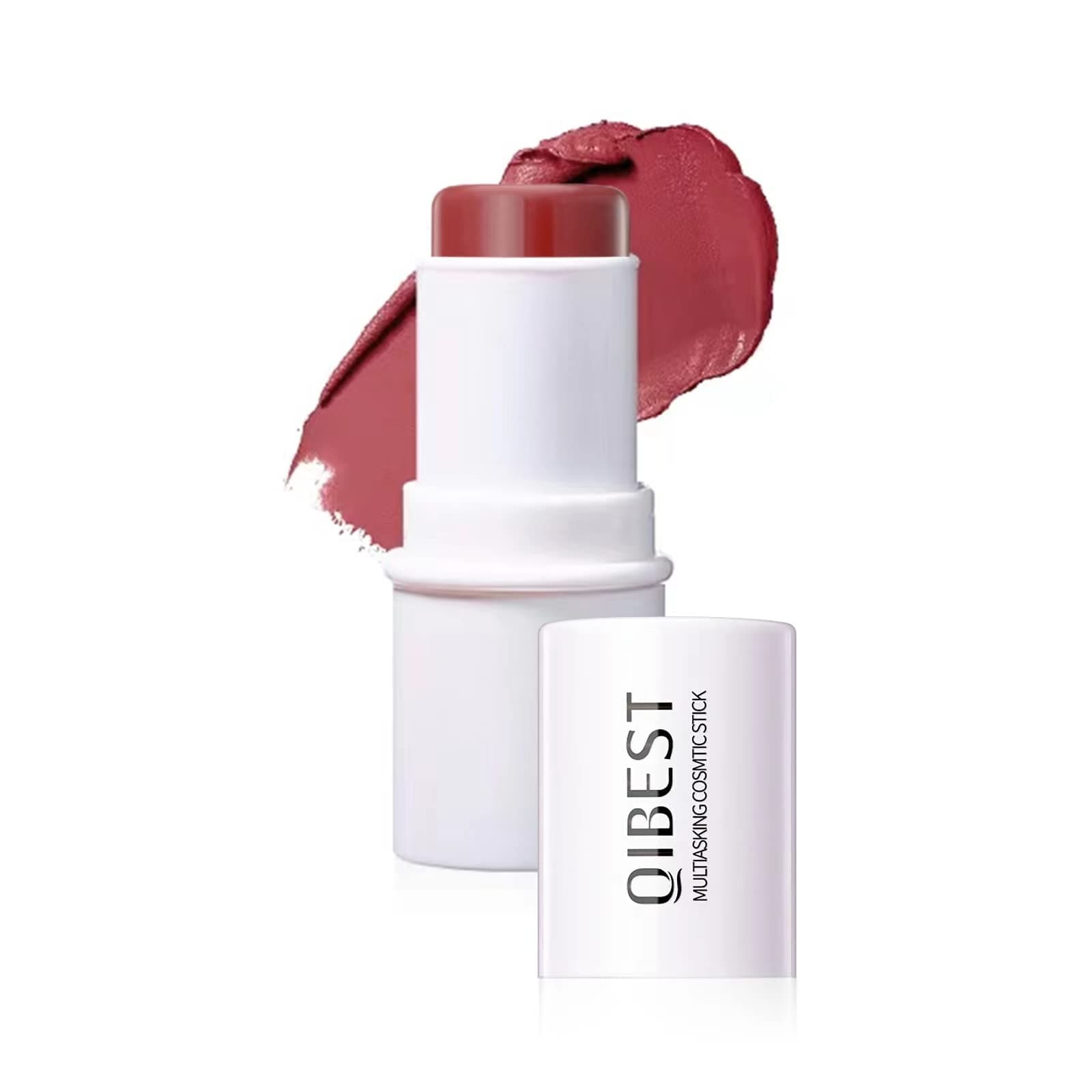 Paminify Face Blush Stick,Multi-Use Makeup Stick for Mature Older Women, Natural Matte Cream Blush Lightweight Waterproof for Cheeks Lip Eye,0.25 Oz,Rose