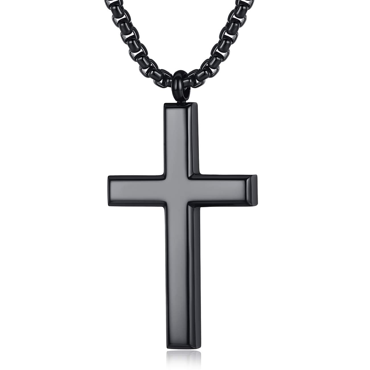 Curved Cross Necklace