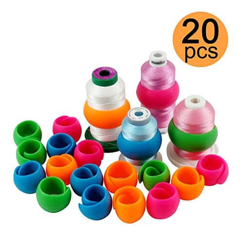 New brothread20pcs Thread Spool Savers/Spool Huggers - Prevent Tails from Unwinding - No Loose Ends for Sewing and Embroidery Machine Thread Spools
