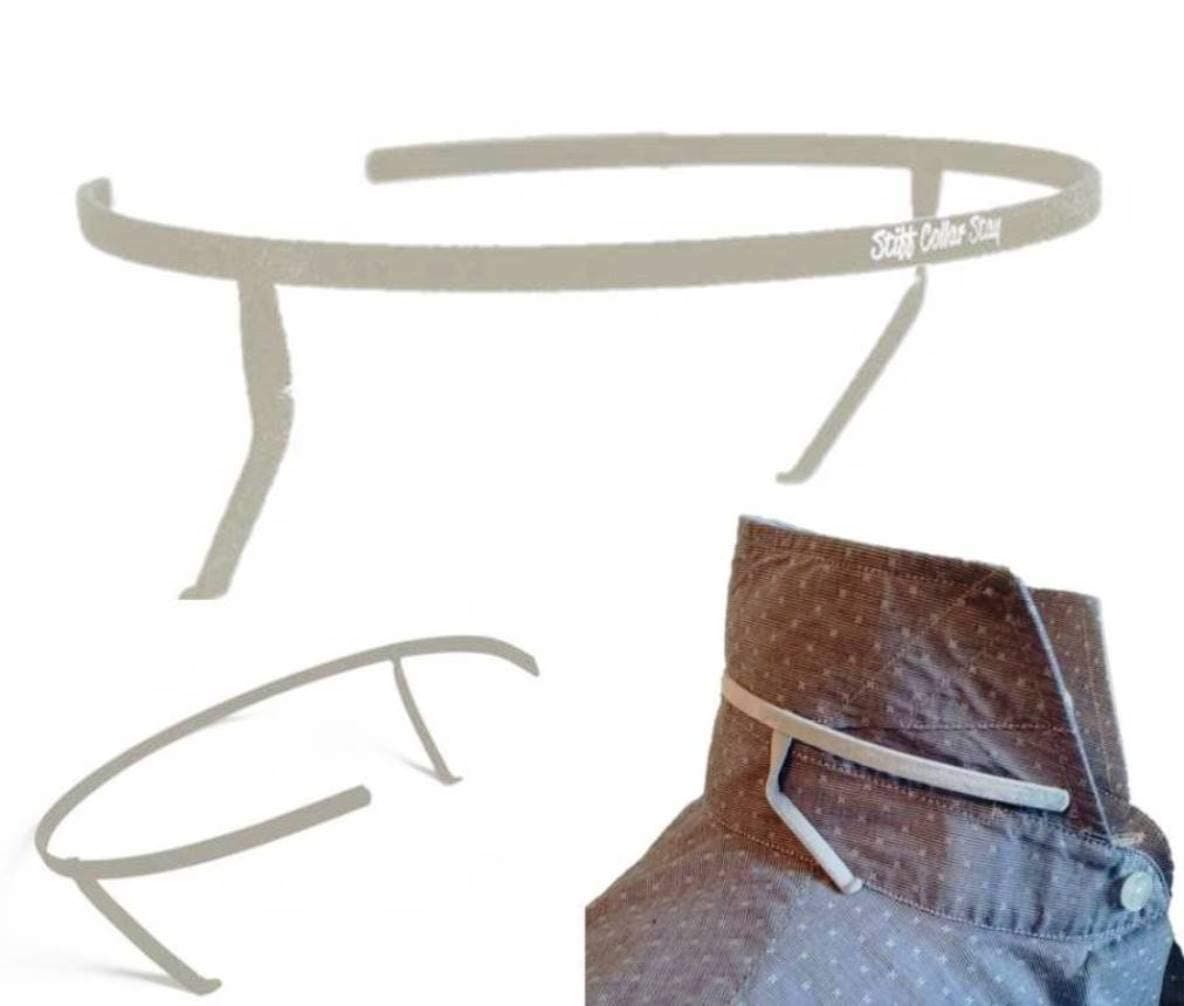 Adjustable Metal Shirt Collar Support. Size 13 Off-White