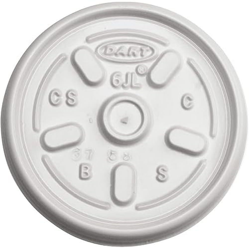 Dart White Vented Plastic Lid, 6JL (1,000 Count)
