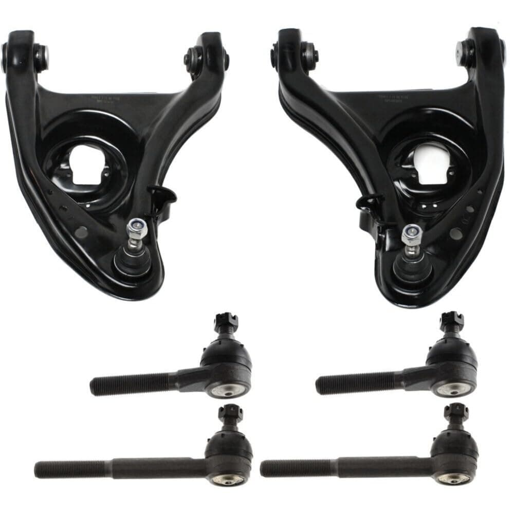 2pcs Control Arms 4pcs Tie Rod Ends Suspension Kit Front Lower Side Rubber Bushing for Lincoln,for Ford with Ball Joint(S) Stamped-Design 223-1396 520207