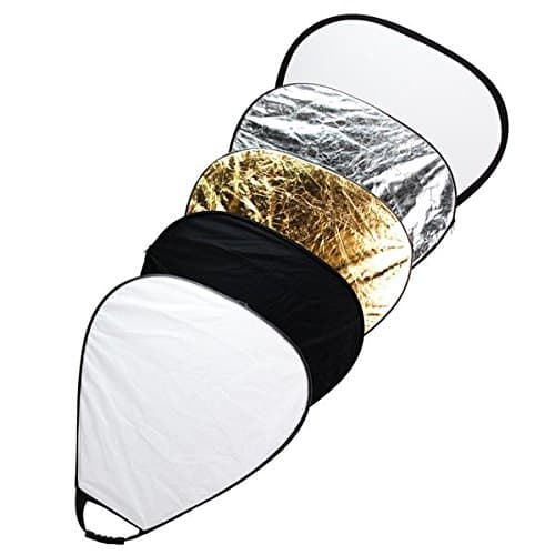 Pixel Addix PA-TR1 5-in-1 Multi Camera Lighting Triangle Reflector with Grip, Tripod Mount and Carrying Case for Photographic Lighting