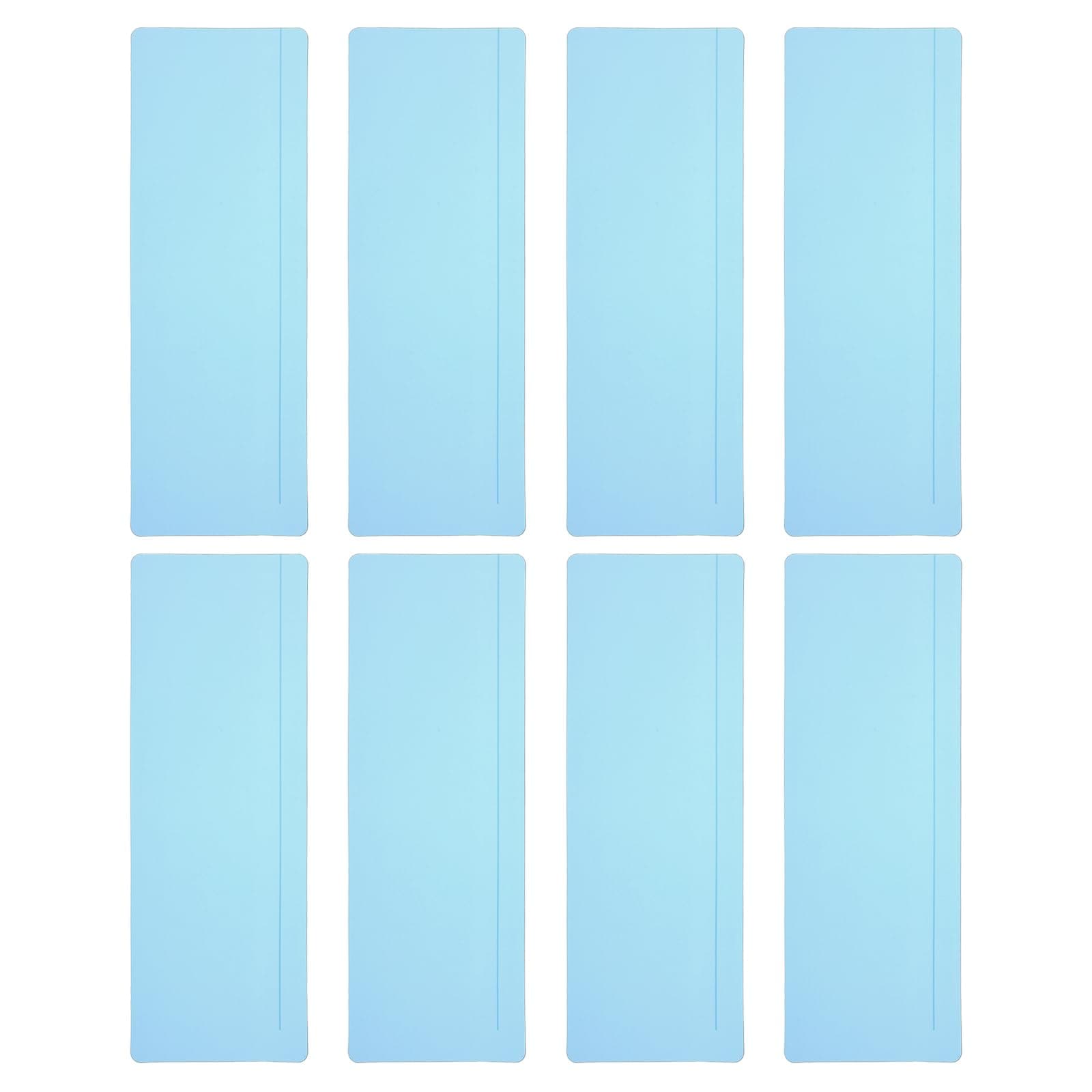 PATIKIL Guided Reading Strips, 8pcs Tracking Highlight Colored Overlay Bookmark Reduce Visual Stress Teacher Teaching Supplies for Classroom, Sky Blue