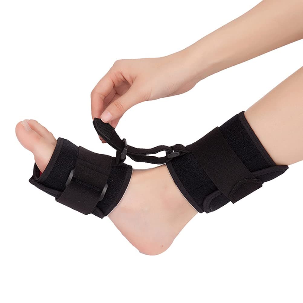 HSRG Foot Drop Corrector, AFO Ankle Orthosis Splint Support, Adjustable Foot Drop Brace Assist Strap, Foot Drop Stability Support Pads for Improved Walking Gait and Pain Relief
