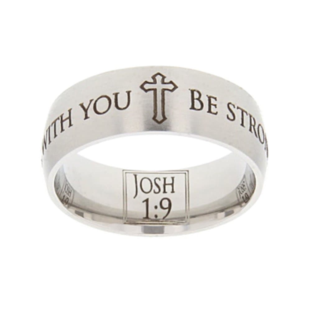 Christian Jewelry Joshua 1:9 Scripture Ring