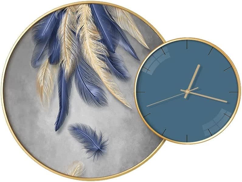 GagalU Creative Decor Clock Wall 14 Inch Wall Clock Operated Large Decorative Painting Wall Clock for Patio Living Room Modern Clock Art Ornament