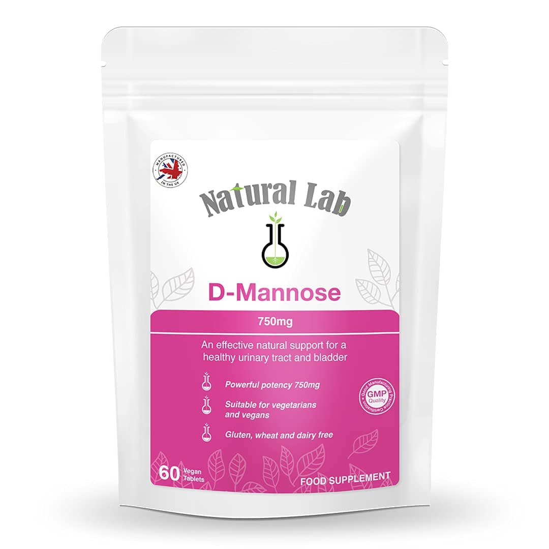 D-Mannose Tablets 1500mg per Serving - Cystitis Remedy, Bladder Relief, Supports Urinary Tract Health - 60 Allergen Free, Vegan Tablets, UK Brand