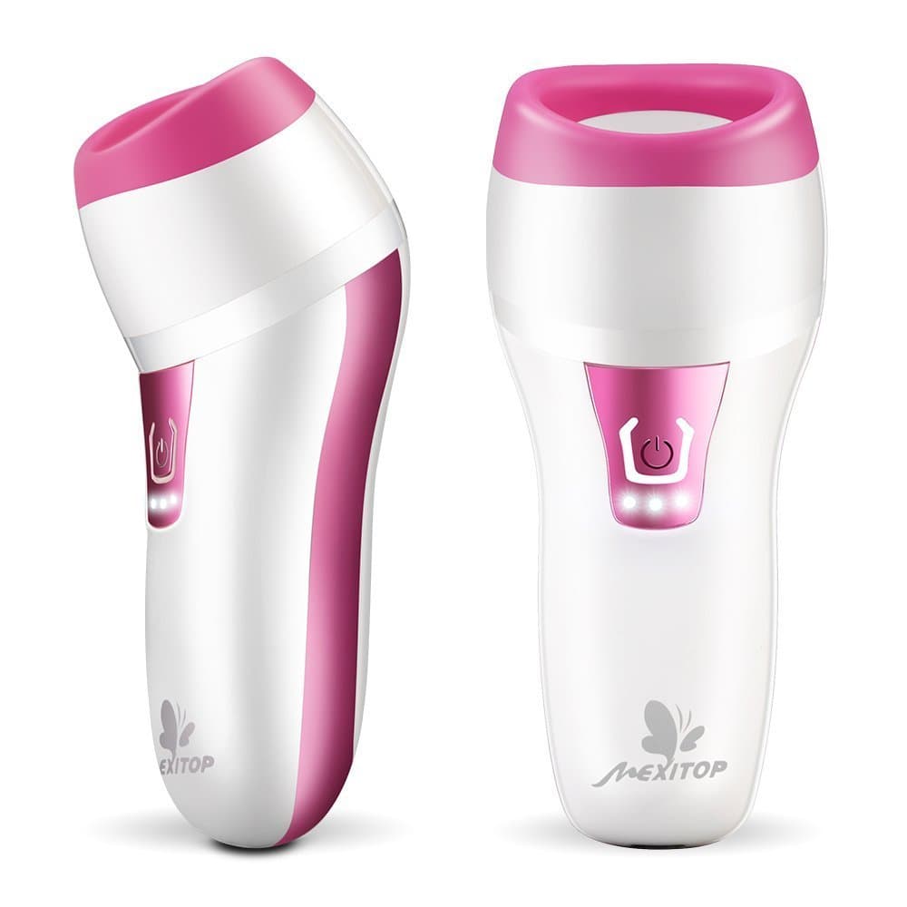 Lip Plumper Device Mexitop Automatic Lip Plumper Enhancer,USB Charging with Durable Battery, Portable Hand-size, 3 Different Shift Suction 2 Different Styles+Bonus Sponge Protection Pad (Rose Red)