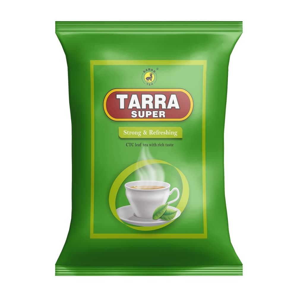 SABAR TARRA SUPER Green |Fine Strong Refreshing Tea | CTC Leaf Tea With Rich Taste | 250 Gram |