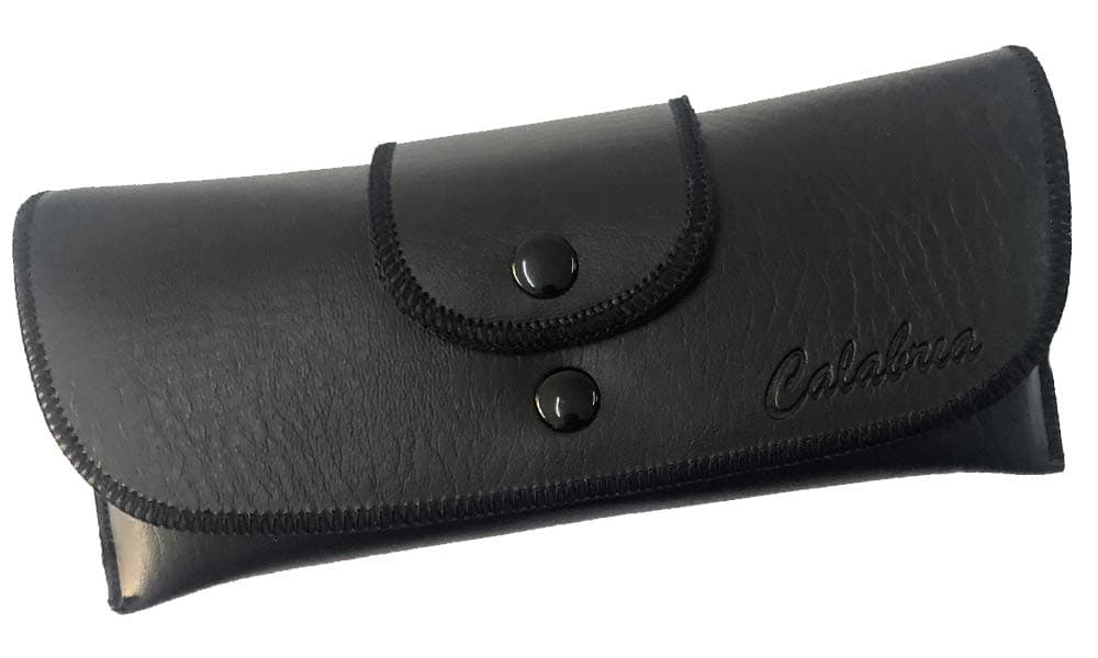 Double Snap Belt Loop Eyeglass Case PU Leather Vintage Style Old School Eye Glasses Pouch Semi-Hard Sunglass Holder