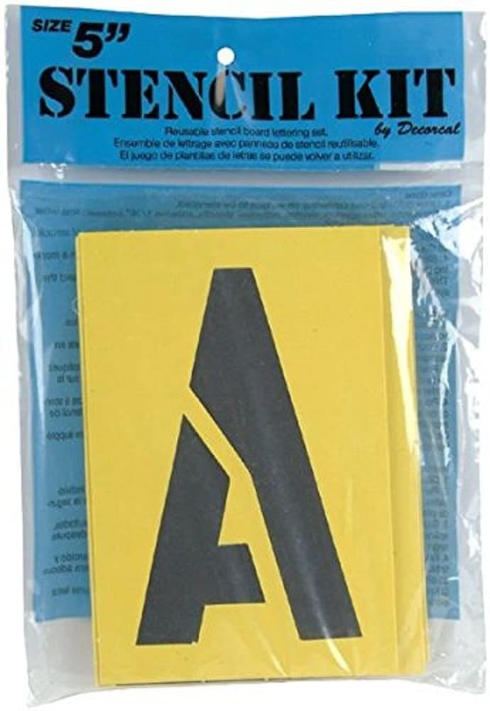 Decorcal5SK Reusable Stencil Lettering Kit, 5-Inch