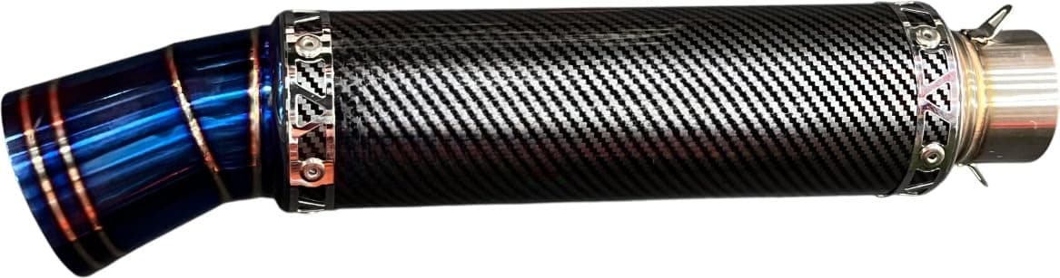 Acube Mart Racing Exhaust System for All Motorcycles – Performance Boost Universal NLK Racing Exhaust with Carbon Finishing for Enhanced Bike Performance