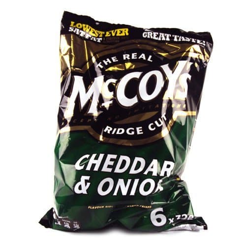 McCoys Cheddar and Onion 6 Pack 210g