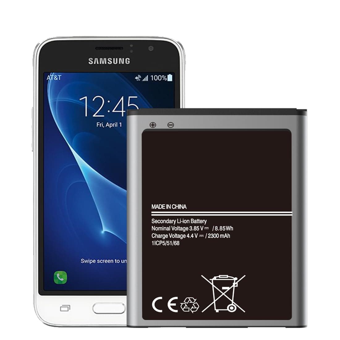 Galaxy Express 3 Battery,Replacement Battery for AT&T Samsung Galaxy Express 3 SM-J120A,EB-BJ120CBE/EB-BJ120CBU Battery