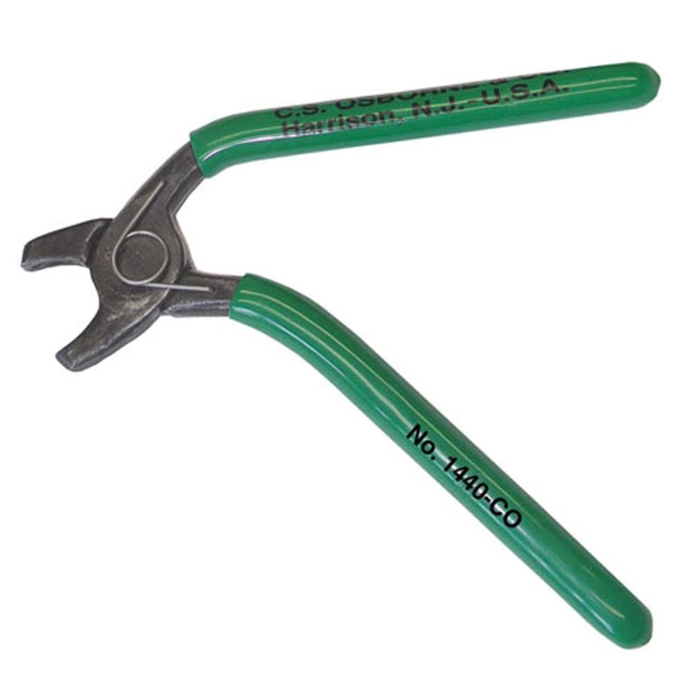 UJ Ramelson Co C.S. Osborne Hog Ring Pliers Curved Open Spring - No. 1440-CO