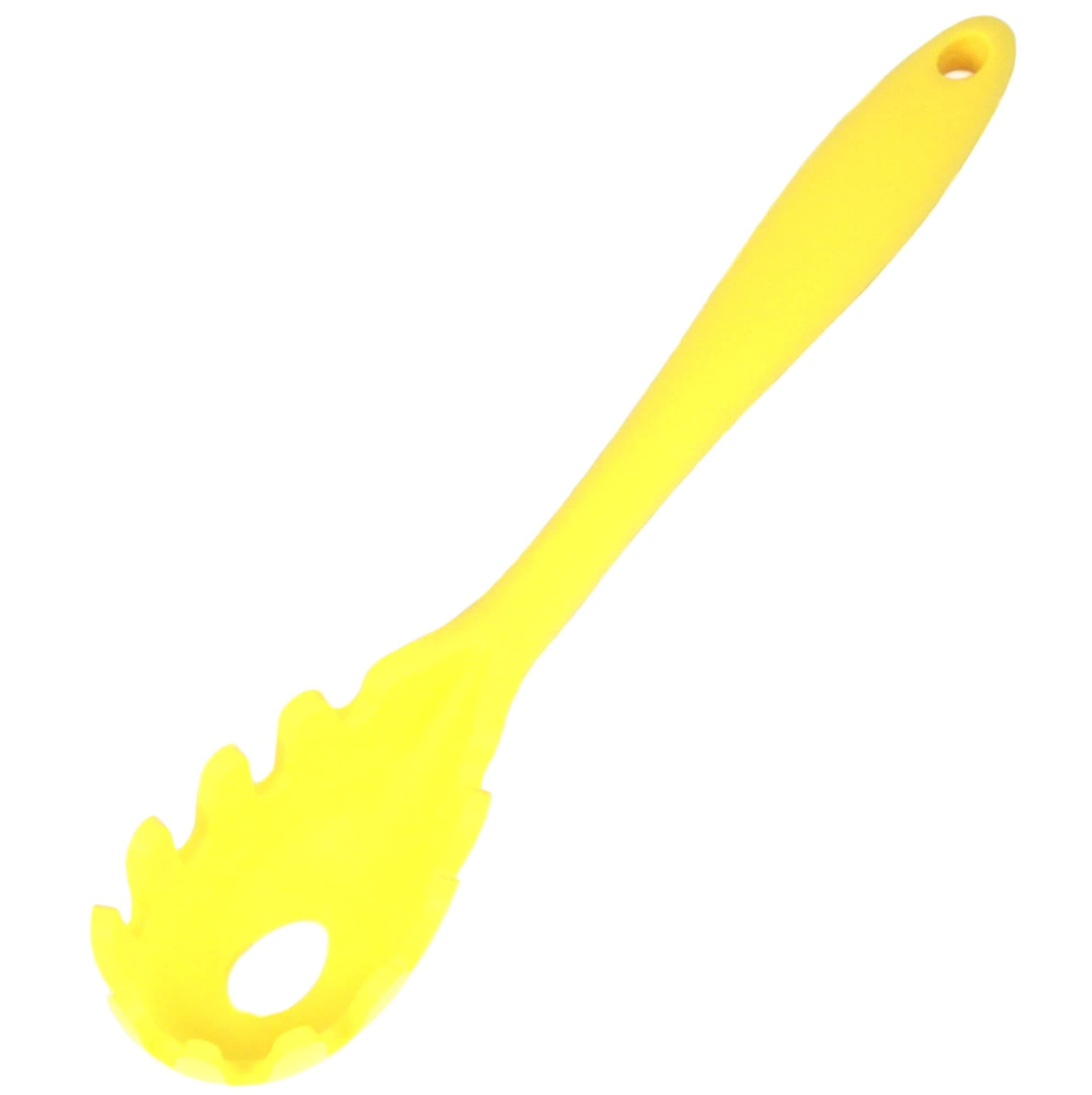 Chef Craft Premium Silicone Spaghetti/Pasta Fork, 11.5 inch, Yellow