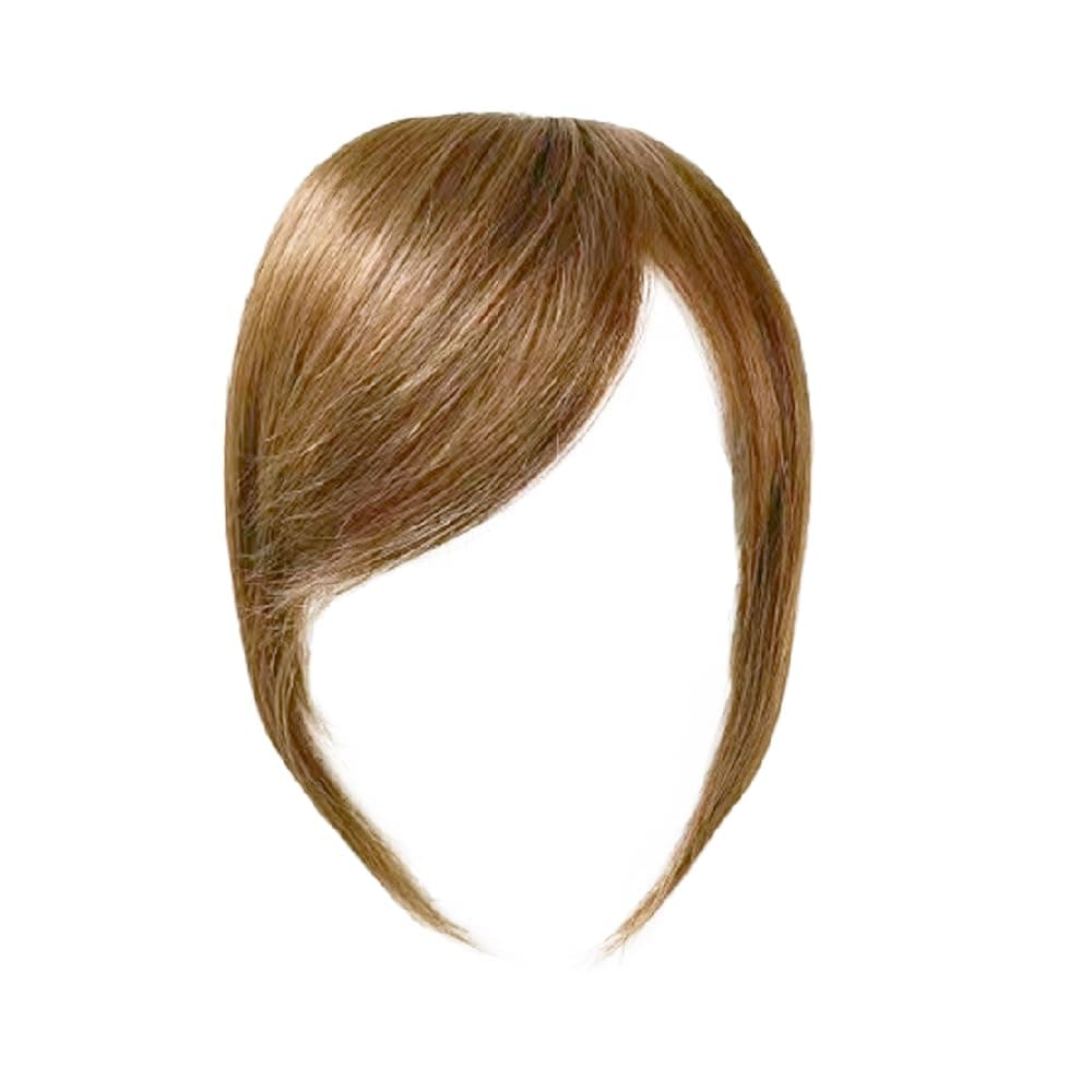 Dsoar Thick Side Bangs Clip in Real Human Hair Bangs Natural Clip On Side Bangs Straight Fringe Hair Extensions(Light Brown Colour,With Temples)
