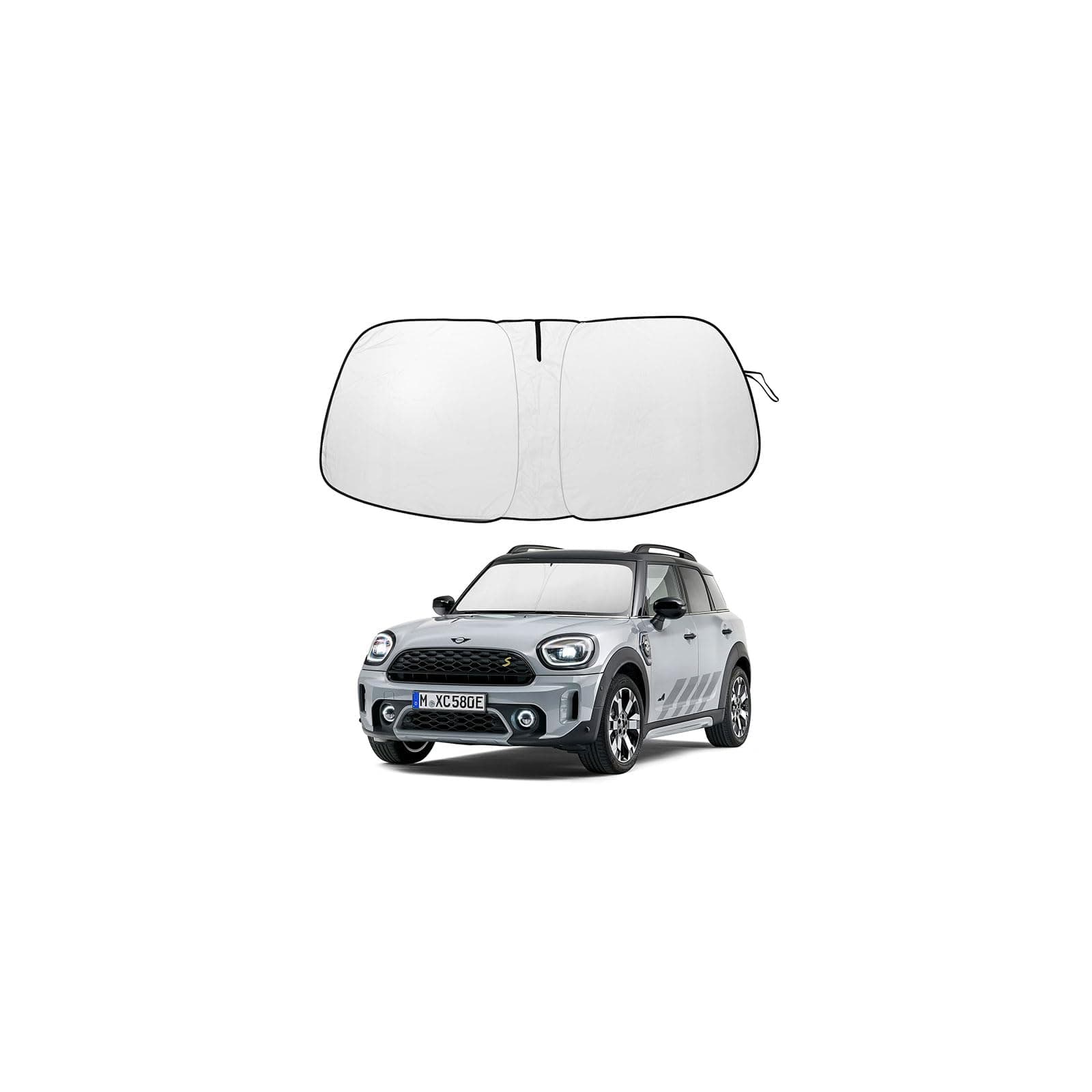 Front Windshield Sunshade fit for J2015-2024 Mini Cooper Cooper S Hardtop 4 Door Foldable Car Shade Automotive Windshield Sunshades Mini Cooper Windshield Sun Shade Keeps Your Vehicle Cool
