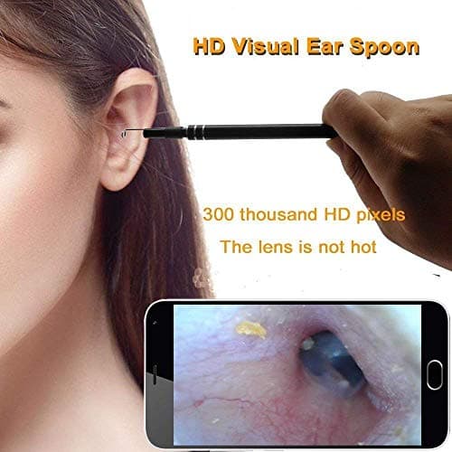 VICIVAN Video Endoscope Ear Pick Camera Waterproof USB Andriod Connected Ear Borescope Clean Inspection Camera with LED Otoscope OTG UVC Android PC-4.5FT