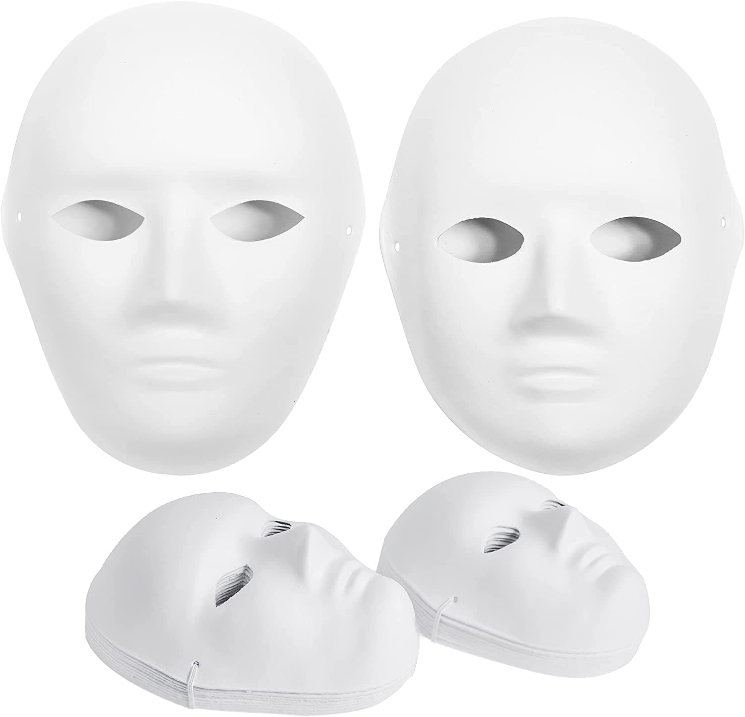 2 Sizes Paper Mache Masks