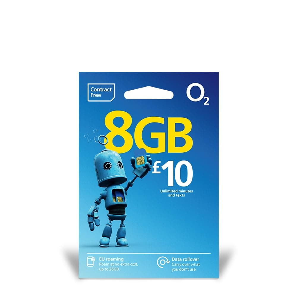 O2 Pre Pay Micro Sim Card With £10.00 Credit
