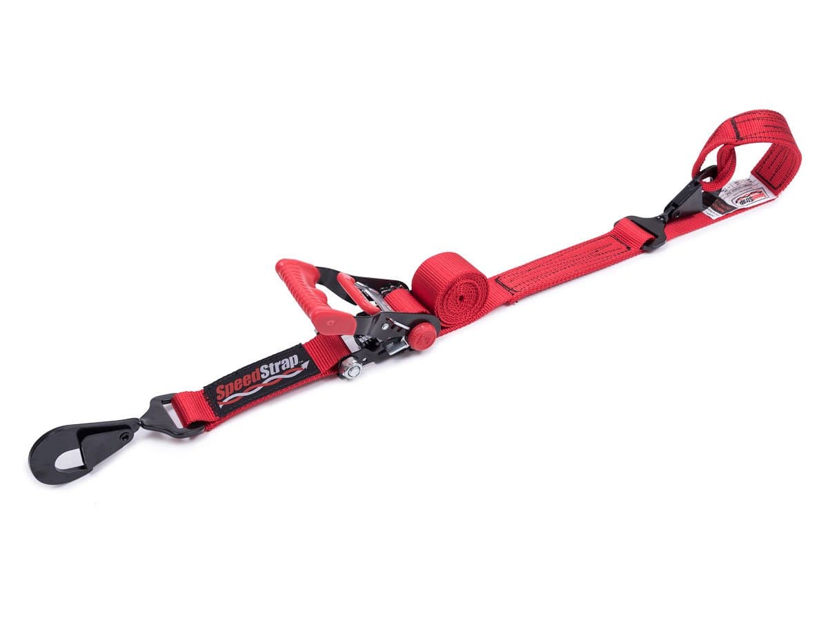 SpeedStrap 15113 Red Ratchet Tie Down (Soft Tie for UTV), 1 Pack