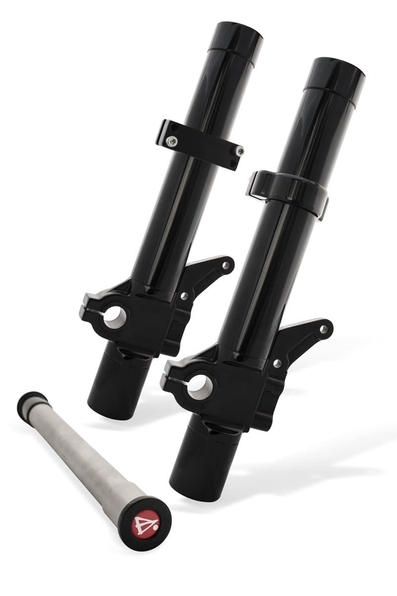 Battistinis Leading Axle Black Lower Fork Leg Set,