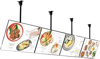 Slim Snap Frame LED Light Box, LED Restaurant Menu Board, LED Backlit Menu Board For Restaurant Cafe Shops Wall Mounted Billboard (70x50cm)