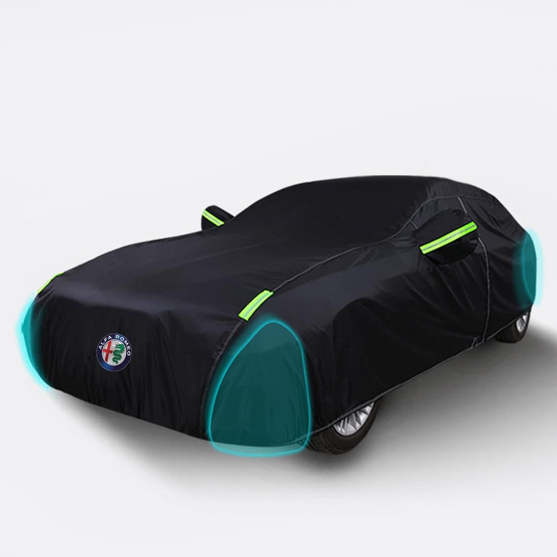 Advanced Customization Car covers for Alfa Romeo Brera (Type 939) V6 / Q4 / JTDM/JTS 2005-2011, All Weather Protection Tensile Tear Resistant Oxford Cloth Car Cover,Black