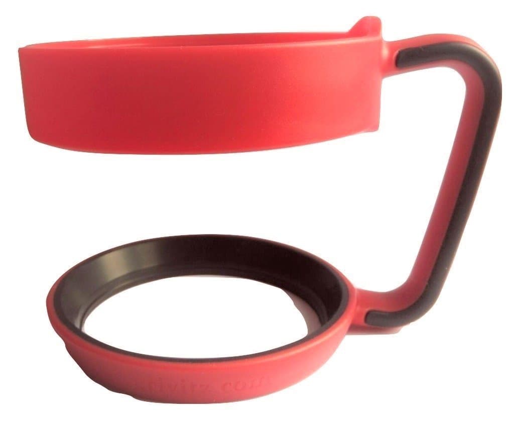 Grivitz® Handle for YETI Rambler, Rtic, Kodiak, SIC, Boss and other 30 oz Tumblers (Red/Black)