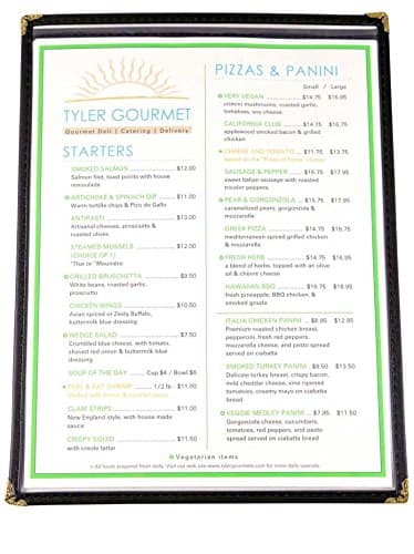 Vinyl Sewn Edge Menu Covers - Cafe Style Menu Covers - 8.5 X 11, Red Pack of 25