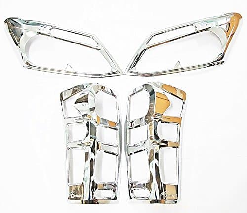 Chrome Cover Head Light Tail Light Lamp Set New Isuzu Dmax D-max Pickup 2012-13