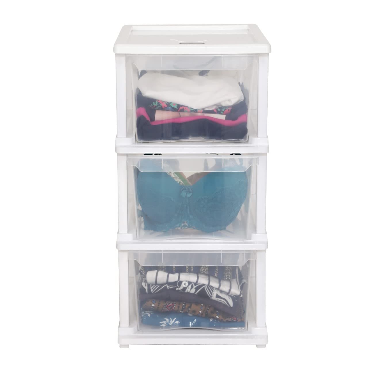 Cutting EDGE 3 Layers Plastic Modular Drawer Set for Home, Office, Hospital, Parlor, School, Doctors, Home and Kids, Product Dimension When assembeled (15.5 in X 12 in X 24 in) (XL,Transparent)