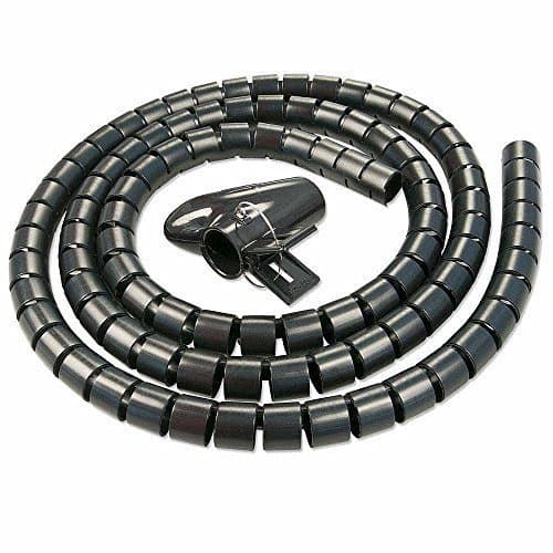 Cable Tidy Sleeves, 2M/25mm Cable Management Wire Tidy Cable Cover Protector for PC TV Computer, Home and Office Cord Organizer, DIY Flexible (Black)