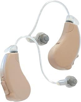 Lucid Hearing Engage Premium OTC Hearing Aids, Beige - iPhone Compatible - For Adults with Mild to Moderate Hearing Loss - Includes Bluetooth, App Controls & Speaker