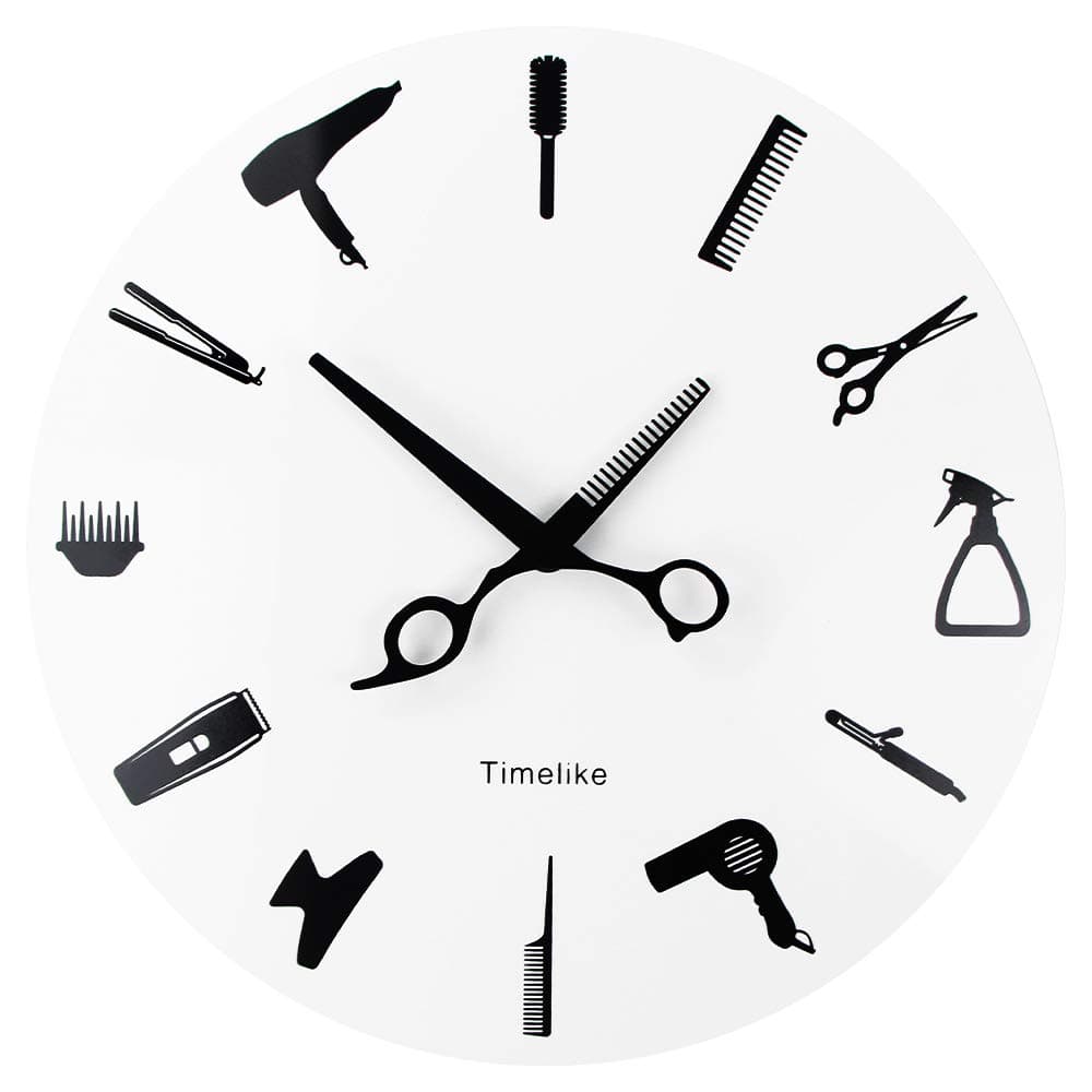 Barber Equiment Tools Wall Clock