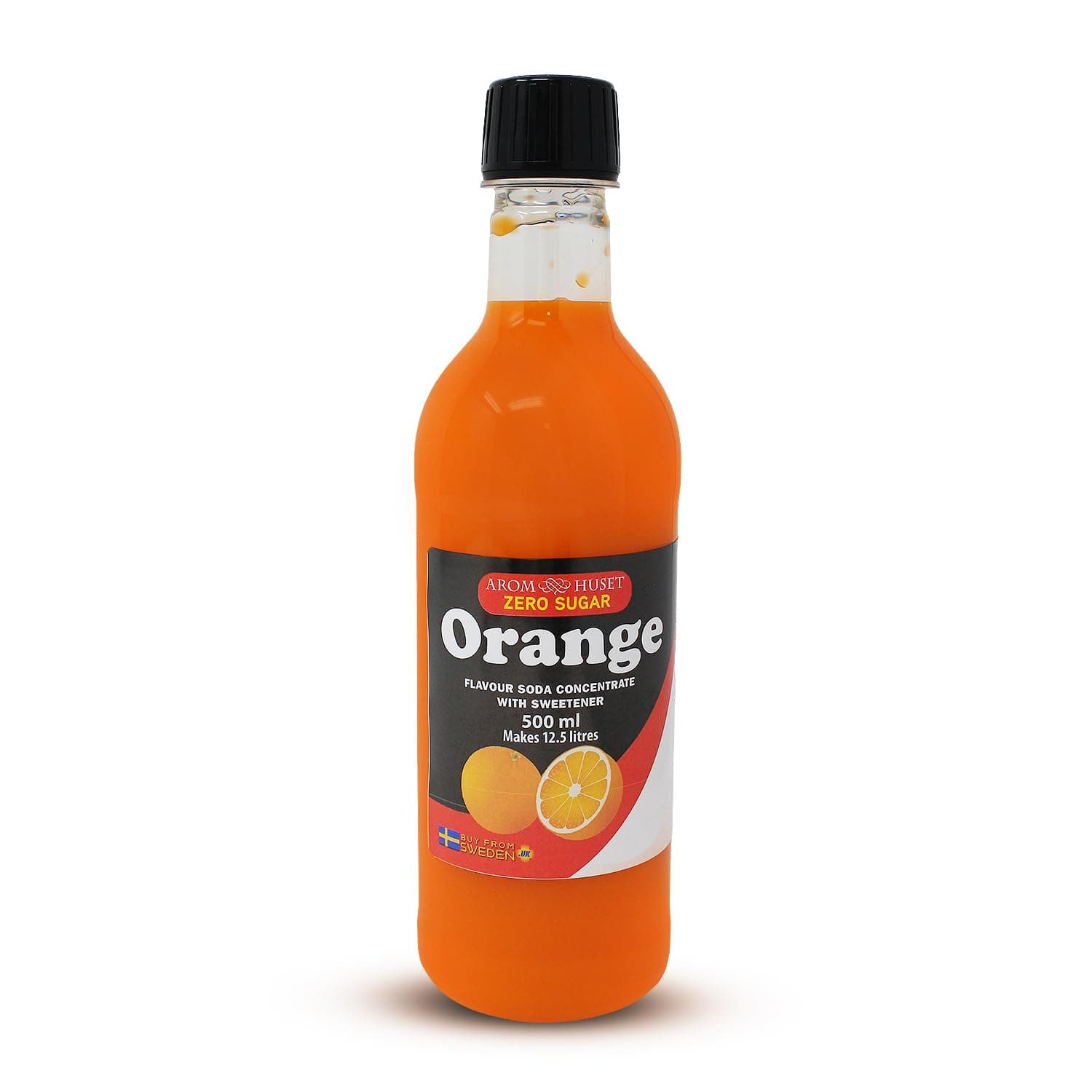 Zero Sugar Orange Soda Syrup Concentrate 500 ml - Make 12.5 Litres of Sugar-Free Soft Drink by Adding Flavouring to Carbonated Sparkling Fizzy Water