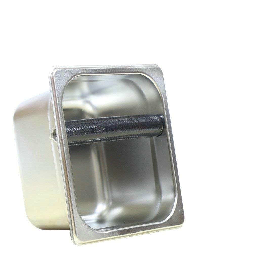 Stainless Steel Espresso Coffee Knock Box Container Coffee Grounds Container Coffee Bucket S/L Size (S size)
